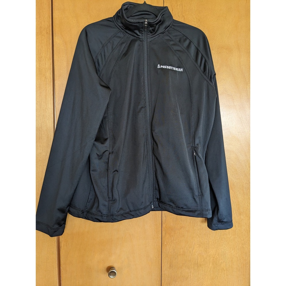 Sport-Tek LST90 Women XL Black Full Zip Presbyterian Logo Performance Jacket